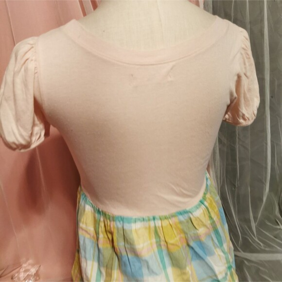 Ank Rouge Plaid Top Small Women's Blouse Top Pastel Kawaii Spring Party Mori Kei - Picture 9 of 11